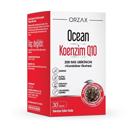 Ocean Koenzim Q10 200 mg 30 Kapsül 8697595873977