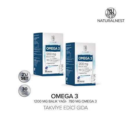 Naturalnest Omega 3 Balık Yağı 1200 Mg 60 Kapsül 2 Kutu