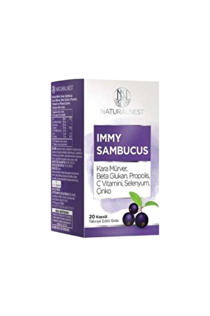 Naturalnest Immy Sambucus Takviye Edici Gıda 20 Kapsül