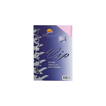 Doğan 16*23 Fantazi Zarf 170 Gr Simli Pembe - 50 Adet