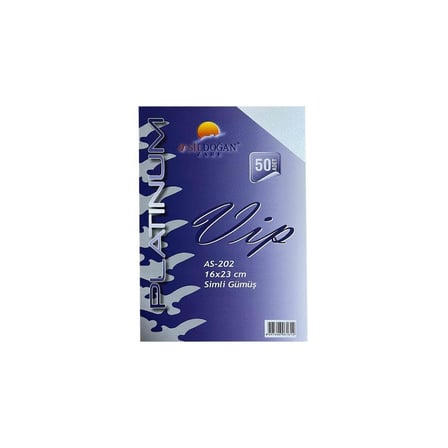 Doğan 16*23 Fantazi Zarf 170 Gr Simli Gümüş - 50 Adet