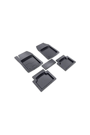 HM-42525889 Chevrolet Captiva Suv (2007 - 2019)  Havuzlu Universal 3D Plus  Kauçuk Oto Paspas siyah