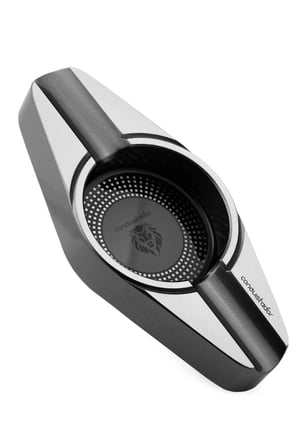 Conquistador Gunmetal Gümüş İkili Porselen Puro Küllüğü CNQ-011