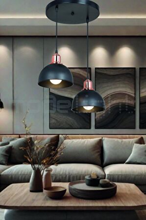 BELLA 2Lİ AVİZE SİYAH SALON-OTURMA ODASI-ÇOCUK ODASI-YEMEK-YATAK ODASI--ANTRE-MUTFAK