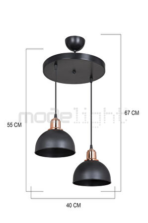 BELLA 2Lİ AVİZE SİYAH SALON-OTURMA ODASI-ÇOCUK ODASI-YEMEK-YATAK ODASI--ANTRE-MUTFAK