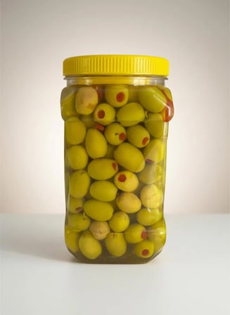  2kg İri Boy Özel Üretim Çekirdeksiz Biber Dolgulu Yeşil Zeytin