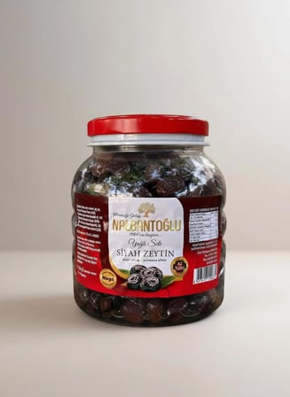 1kg Özel Seçim İri Boy Az Tuzlu Kahvaltılık Yağlı Sele Siyah Zeytin