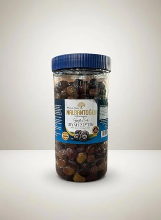  1kg Özel Seçim Orta Boy Az Tuzlu Kahvaltılık Yağlı Sele Siyah Zeytin