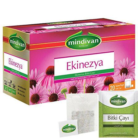 Mindivan Ekinezya Organik Bardak Poşet Bitki Çayı 20'li 