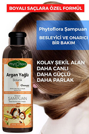 Tuzsuz Hassas Sönük Hacimsiz Ve Boyalı Saçlara Özel Argan Yağlı Bitkisel Şampuan