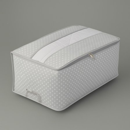 Tvl Home Baza Altı Şeffaf Detaylı Büyük Boy Hurç - Gri - 62x46x22 cm