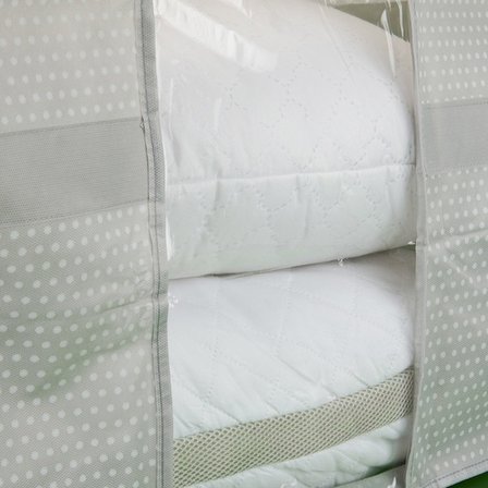 Tvl Home Pencere Detaylı Yastık Hurcu - Gri - 75x40x40 cm