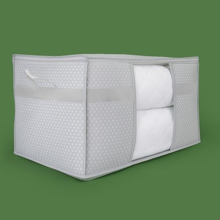 Tvl Home Pencere Detaylı Yastık Hurcu - Gri - 75x40x40 cm