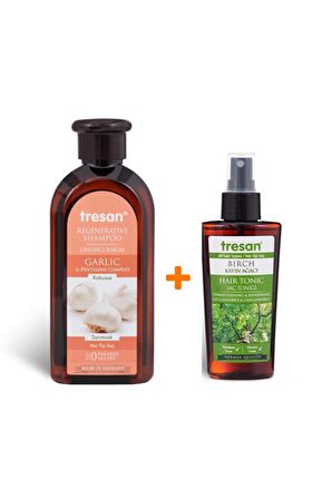 Tresan Sarımsaklı Bakım Şampuanı 300ml - Kayın Ağacı Güçlendirici Ve Canlandırıcı Saç Toniği 125 Ml
