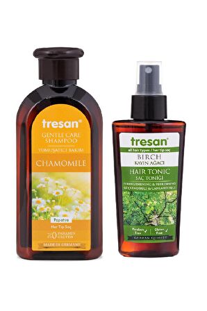 Tresan Papatya Şampuanı 300 ml - Her tip saç için+ Tresan K.ağacı özlü Saç Toniği 125 ml.