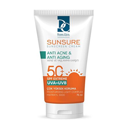 Sunsure Anti Akneli Cilt Güneş Kremi Serisi 75 ML