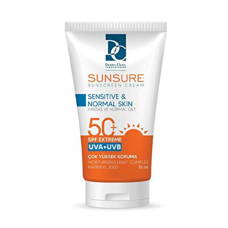 Sunsure Hassas ve Normal Cilt Güneş Kremi Serisi 75 ML