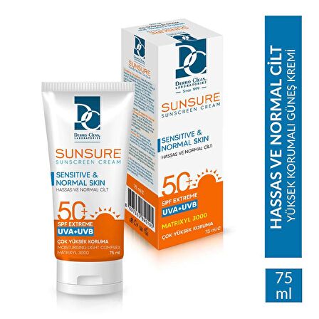 Sunsure Hassas ve Normal Cilt Güneş Kremi Serisi 75 ML