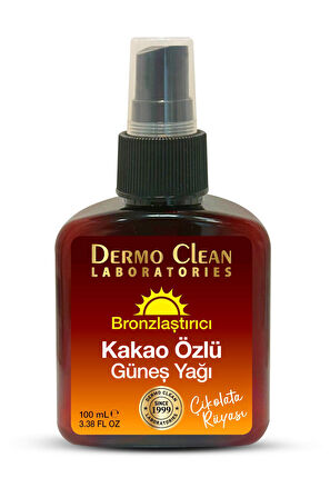 DERMO CLEAN KAKAO ÖZLÜ BRONZLAŞTIRICI GÜNEŞ YAĞI 100 ML + NEOCURE BRONZ IŞILTILI VÜCUT SİMİ BAKIM YAĞI 100 ML