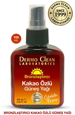 DERMO CLEAN KAKAO ÖZLÜ BRONZLAŞTIRICI GÜNEŞ YAĞI 100 ML + NEOCURE GOLD VÜCUT SİMİ 100 ML