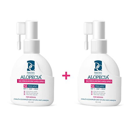 ALOPECİA PROCAPİL VE IGF İÇERİKLİ KADIN SAÇ SPREY (SERUM) 60 ML - 2'Lİ SET