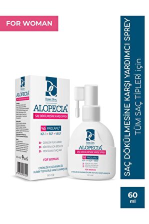 ALOPECİA PROCAPİL VE IGF İÇERİKLİ KADIN SAÇ SPREY (SERUM) 60 ML - 2'Lİ SET