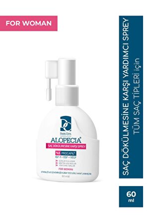 ALOPECİA PROCAPİL VE IGF İÇERİKLİ KADIN SAÇ SPREY (SERUM) 60 ML - 2'Lİ SET