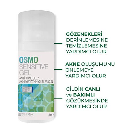 Dermo Clean Osmo Sensitive Gel 50 ml - Anti Akne Jeli