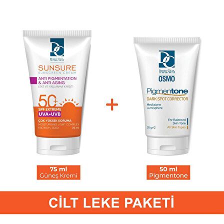 DERMOKOZMETİK LEKELİ CİLT PAKETİ(PIGMENTONE+ANTIPIGMENTASYON&ANTIAGING)