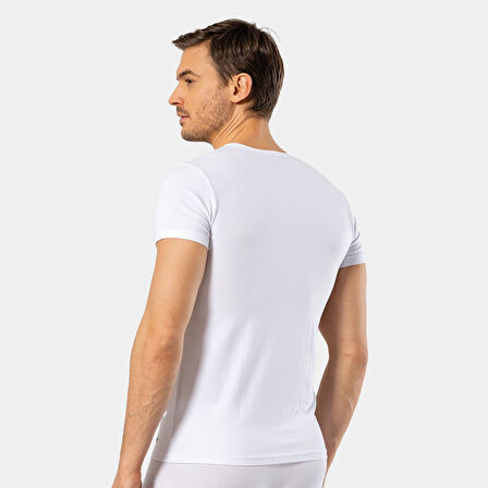 Cacharel Erkek V Yaka T-shirt 1402/Beyaz