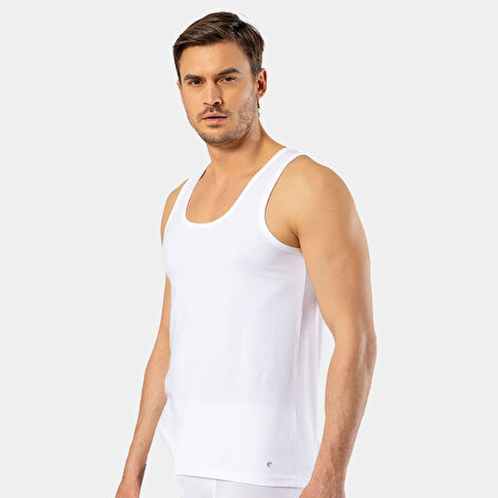 Cacharel Likralı Klasik Atlet 1301/Beyaz