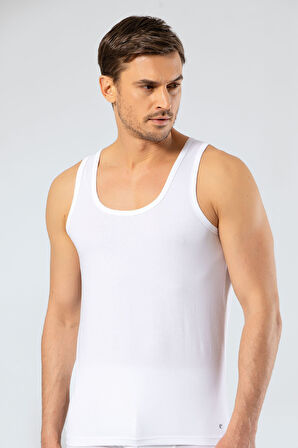 Cacharel Likralı Klasik Atlet 1301/Beyaz