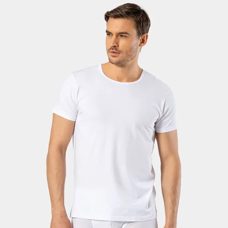 Cacharel - Bisiklet Yaka T-shirt 1305/Beyaz