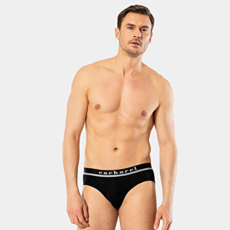 Cacharel Erkek Likralı Bantlı Slip 1311/Siyah