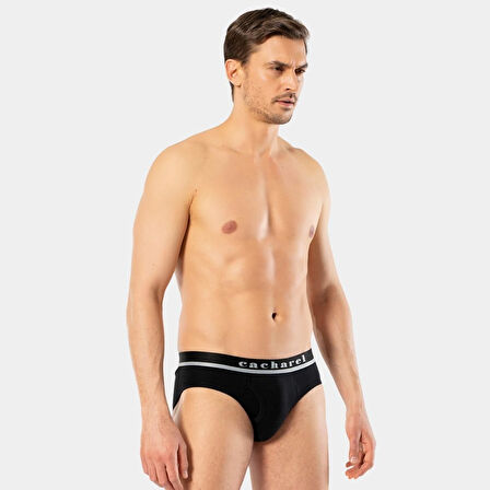 Cacharel Erkek Likralı Bantlı Slip 1311/Siyah