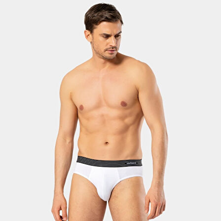 Cacharel Erkek 3'lü Slip 1321/Beyaz-Siyah-Gri