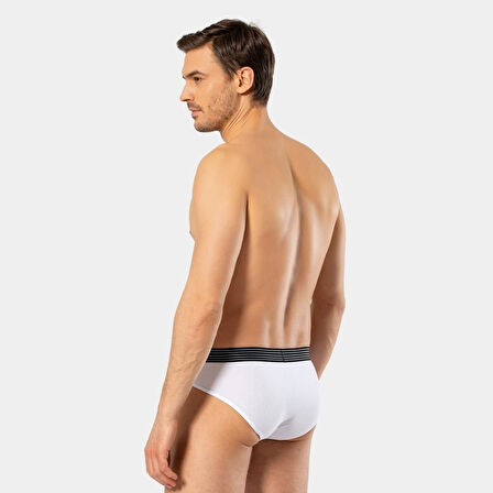 Cacharel Erkek 3'lü Slip 1321/Beyaz-Siyah-Gri
