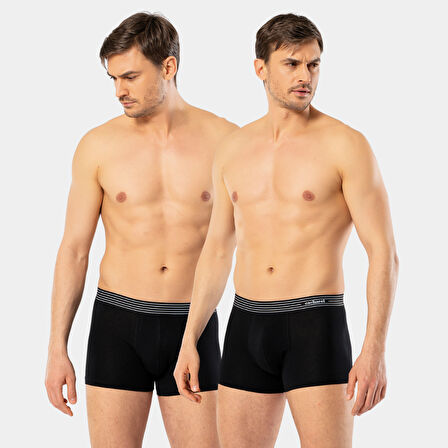 Cacharel Erkek 2'li Boxer (Düz) 1318/Siyah