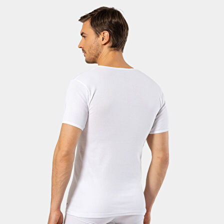 Cacharel Erkek 2'li %100 Pamuk Derin V Yaka Fanila 1502/Beyaz