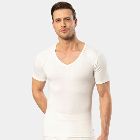 Cacharel - Termal kısa kol v yaka 1602/Beyaz