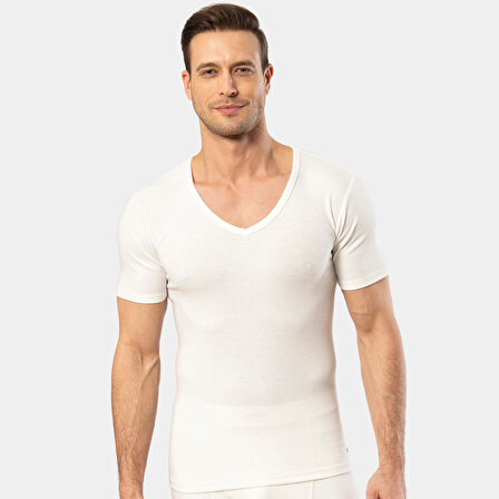 Cacharel - Termal kısa kol v yaka 1602/Beyaz