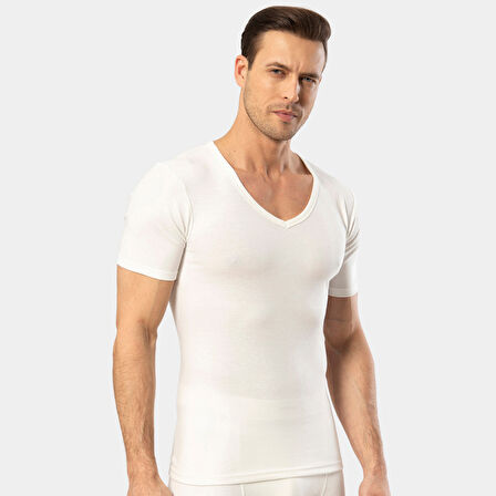 Cacharel - Termal kısa kol v yaka 1602/Beyaz