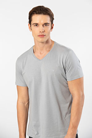 Cacharel Erkek T-Shirt (Slim Fit) 2170/Gri