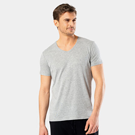 Cacharel Erkek T-Shirt (Slim Fit) 2170/Gri