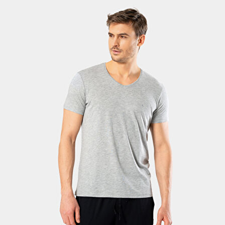 Cacharel Erkek T-Shirt (Slim Fit) 2170/Gri