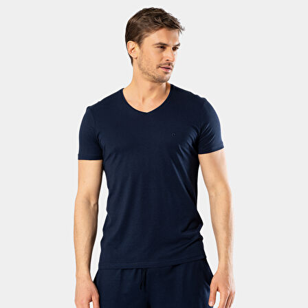 Cacharel Erkek T-Shirt (Slim Fit) 2170/Lacivert