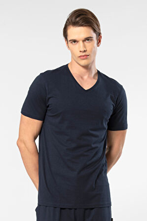 Cacharel Erkek T-Shirt (Slim Fit) 2170/Lacivert