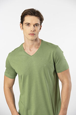 Cacharel Erkek 2193/Yeşil Kısa Kollu Modal Bermuda Takım