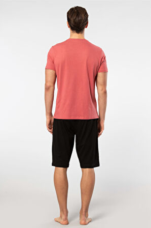 Cacharel Erkek 2193/Mercan Kısa Kollu Modal Bermuda Takım