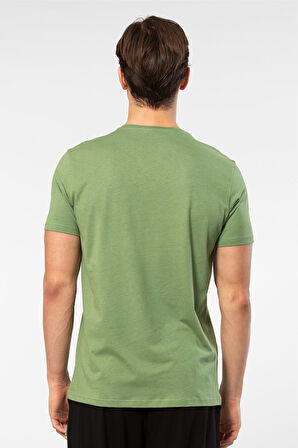 Cacharel Erkek Bisiklet Yaka T-shirt 2169/Yeşil